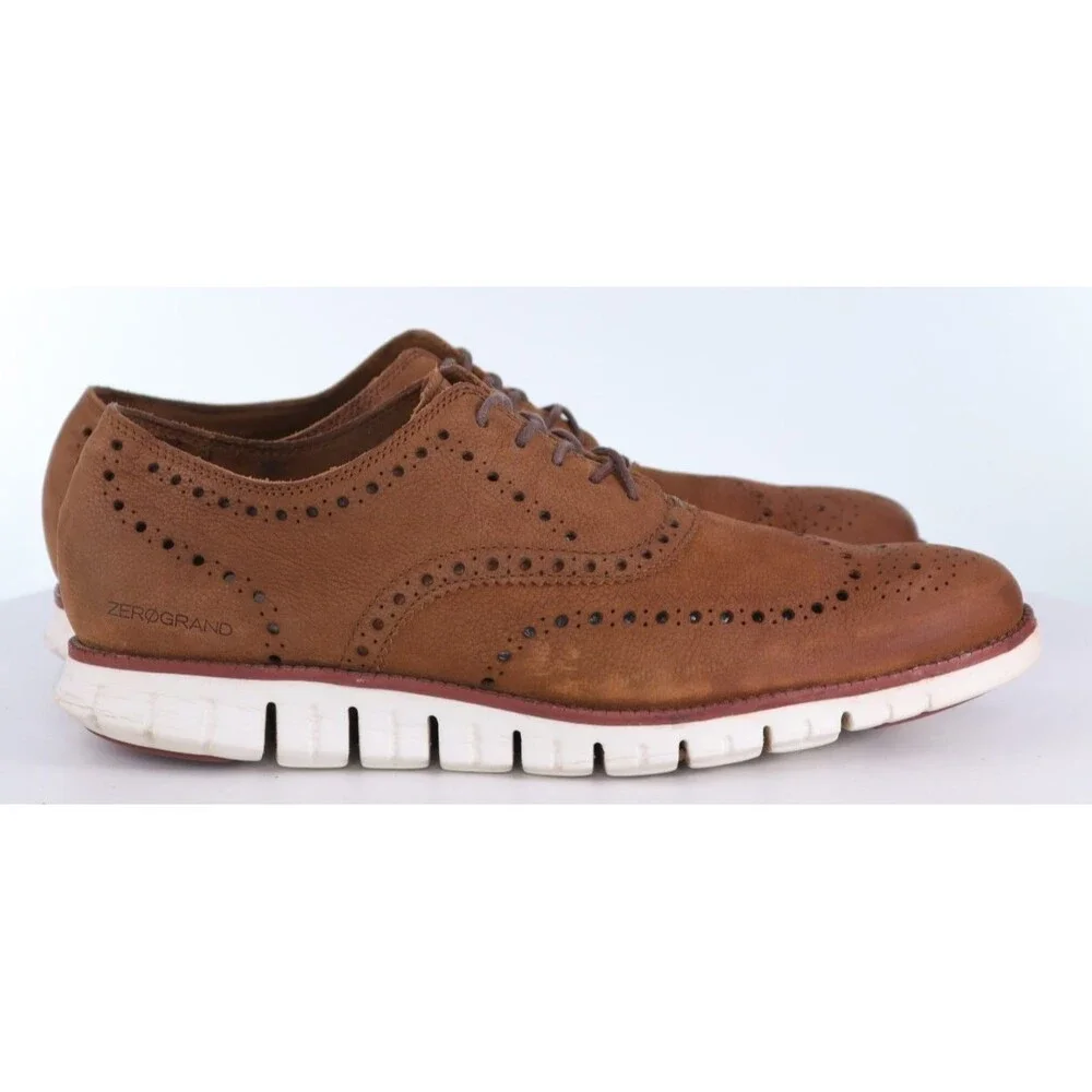 Cole Haan Zero Grand $160 Men's Wingtip Oxfords Shoes Size 11.5 M Nubuck C29771